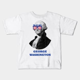 George Washington 4th Of July 03 Kids T-Shirt